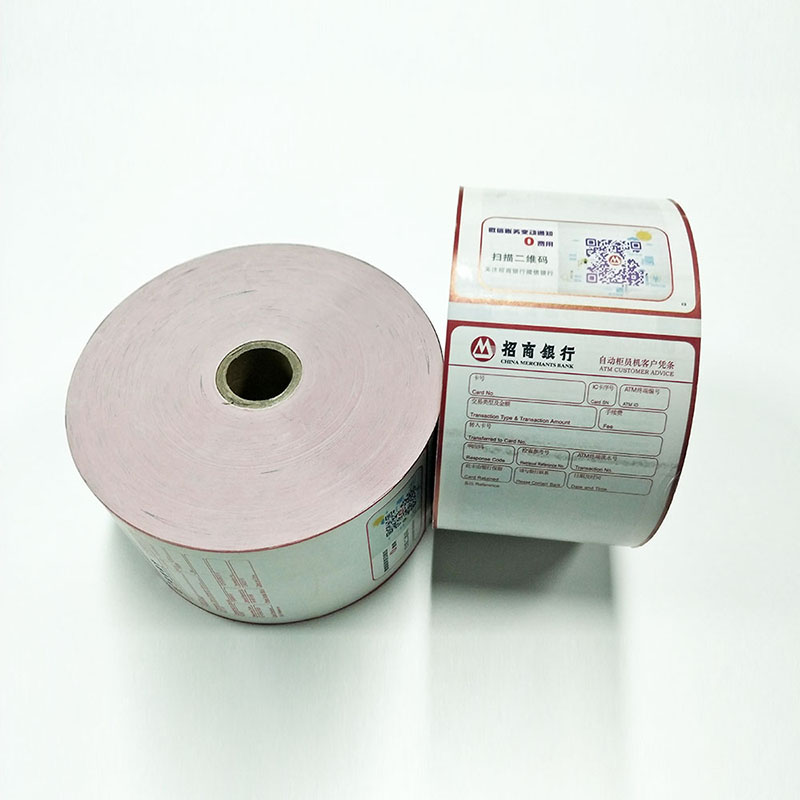 Rotolo di carta termica stampato larghezza 80mm per bancomat